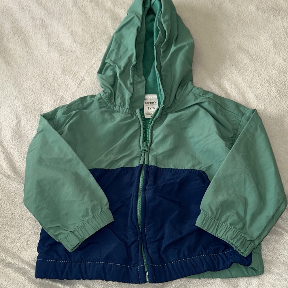 Kids Green and Blue Raincoat